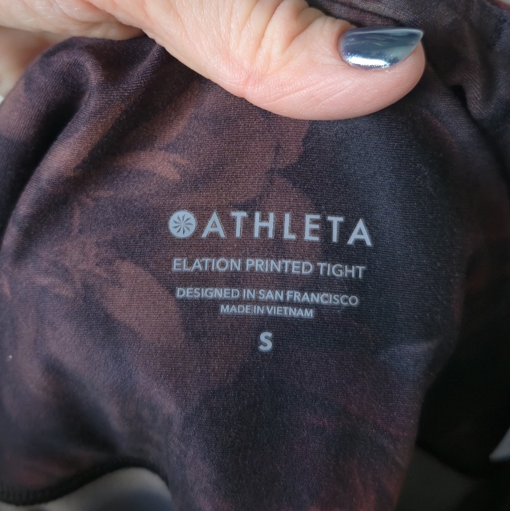 Athleta Elation Printed Tight: ColorAntoinette Norwegian Grey #123 - Picture 5 of 5